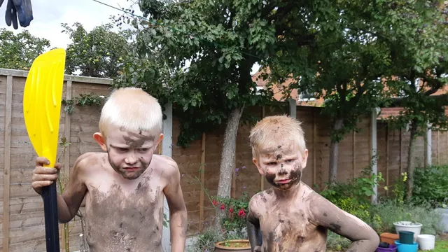 Taken during COVID lockdown - they wanted to play in the garden for a bit, before pressing on with more home schooling